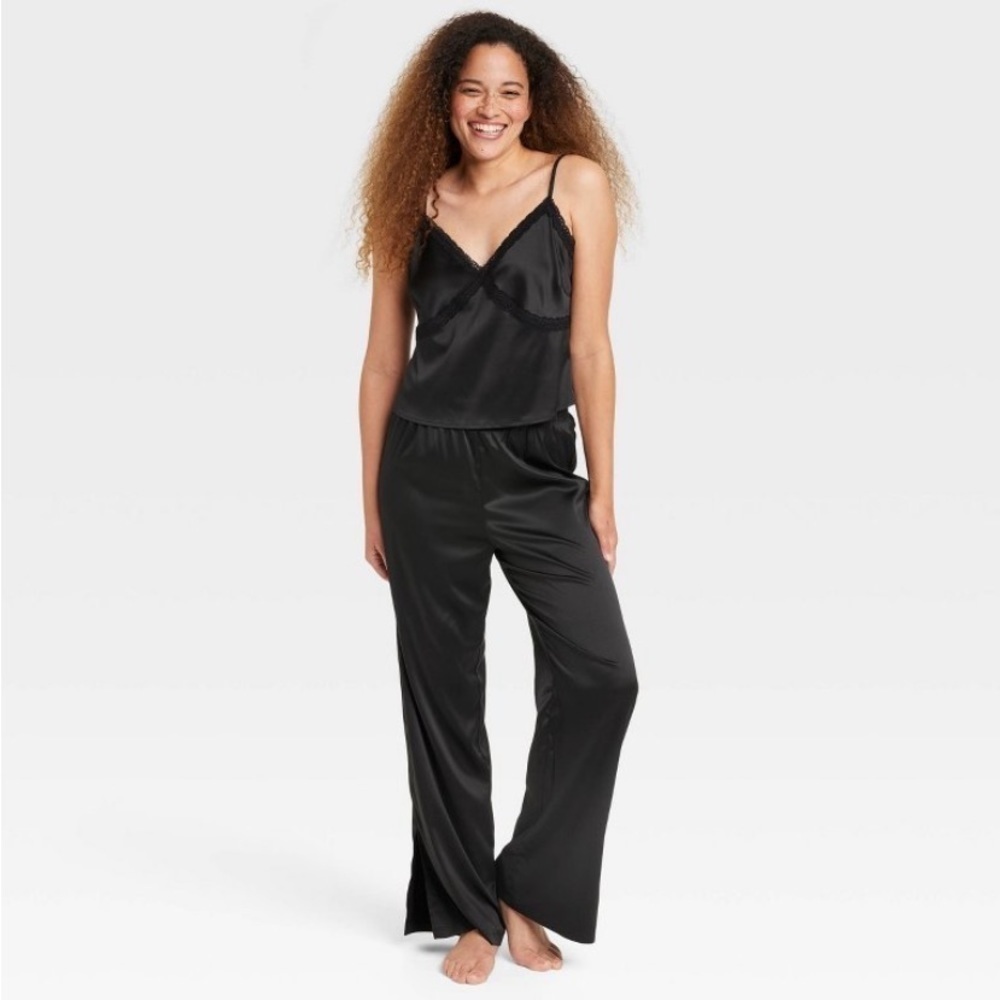 Women's Satin Cami Top - Black M
